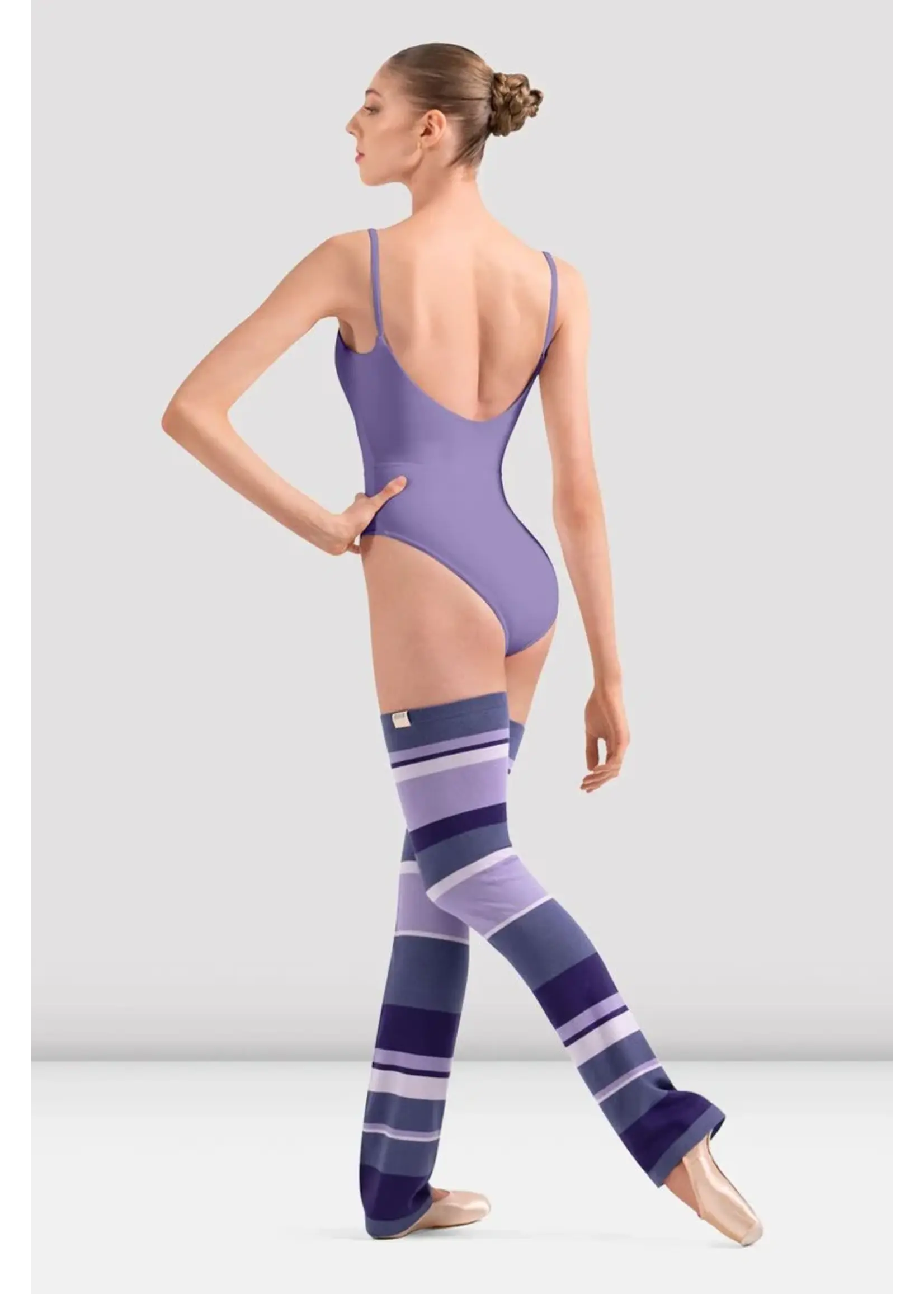 BLOCH & MIRELLA W11007 STRIPED LONG FLARED LEG WARMER