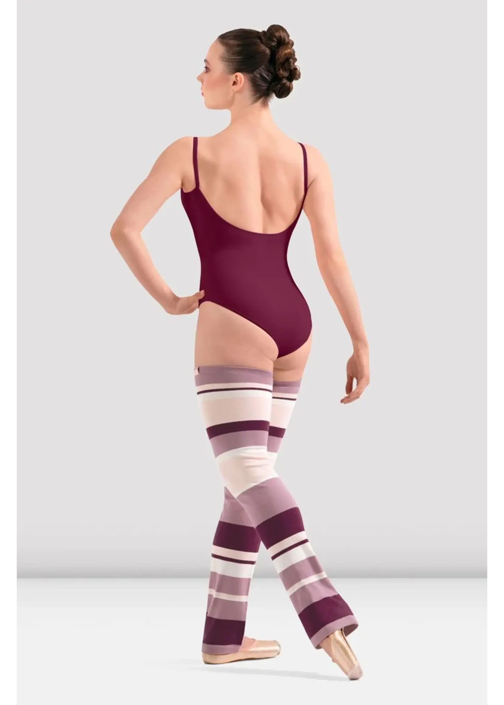 BLOCH & MIRELLA W11007 STRIPED LONG FLARED LEG WARMER