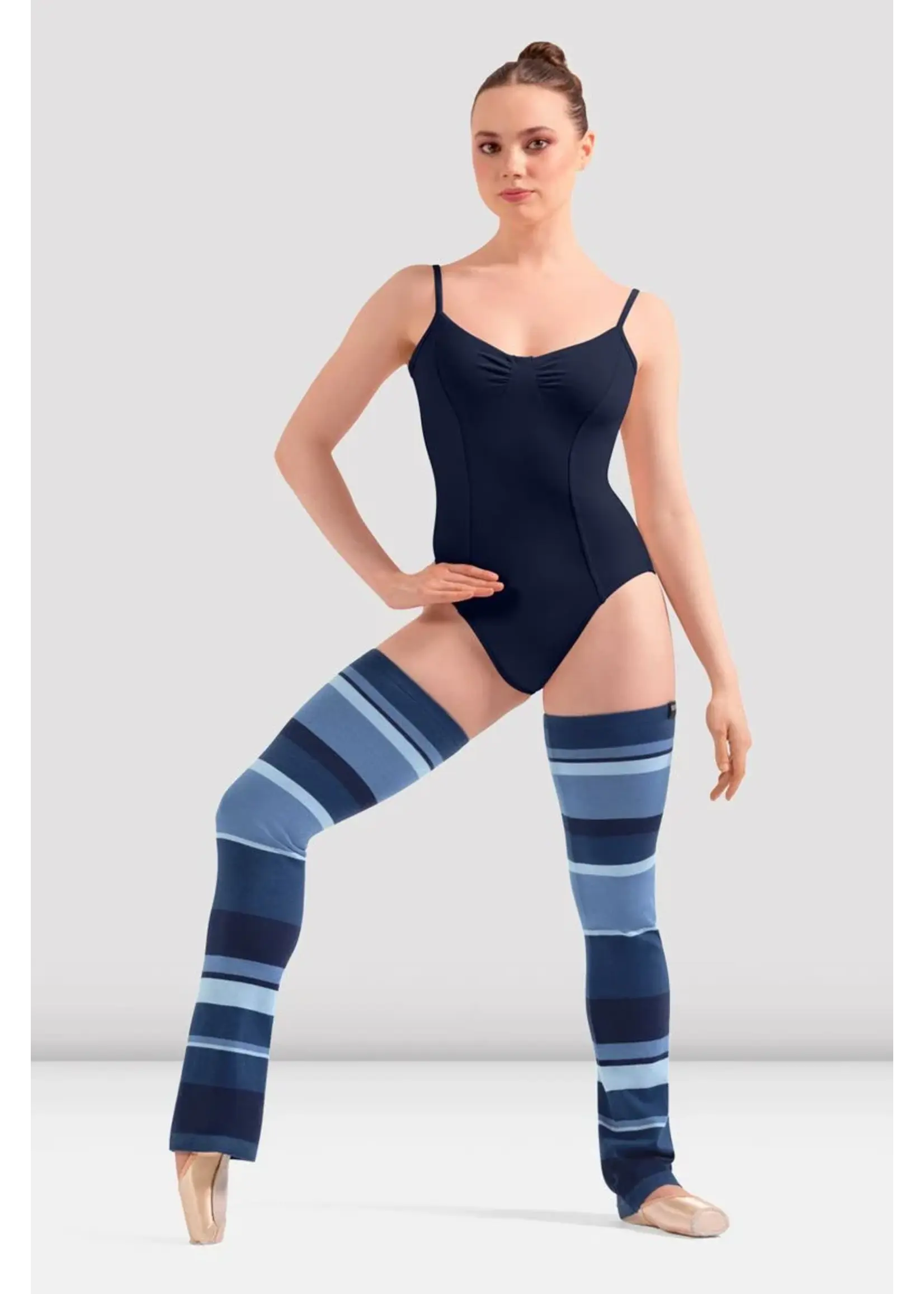 BLOCH & MIRELLA W11007 STRIPED LONG FLARED LEG WARMER