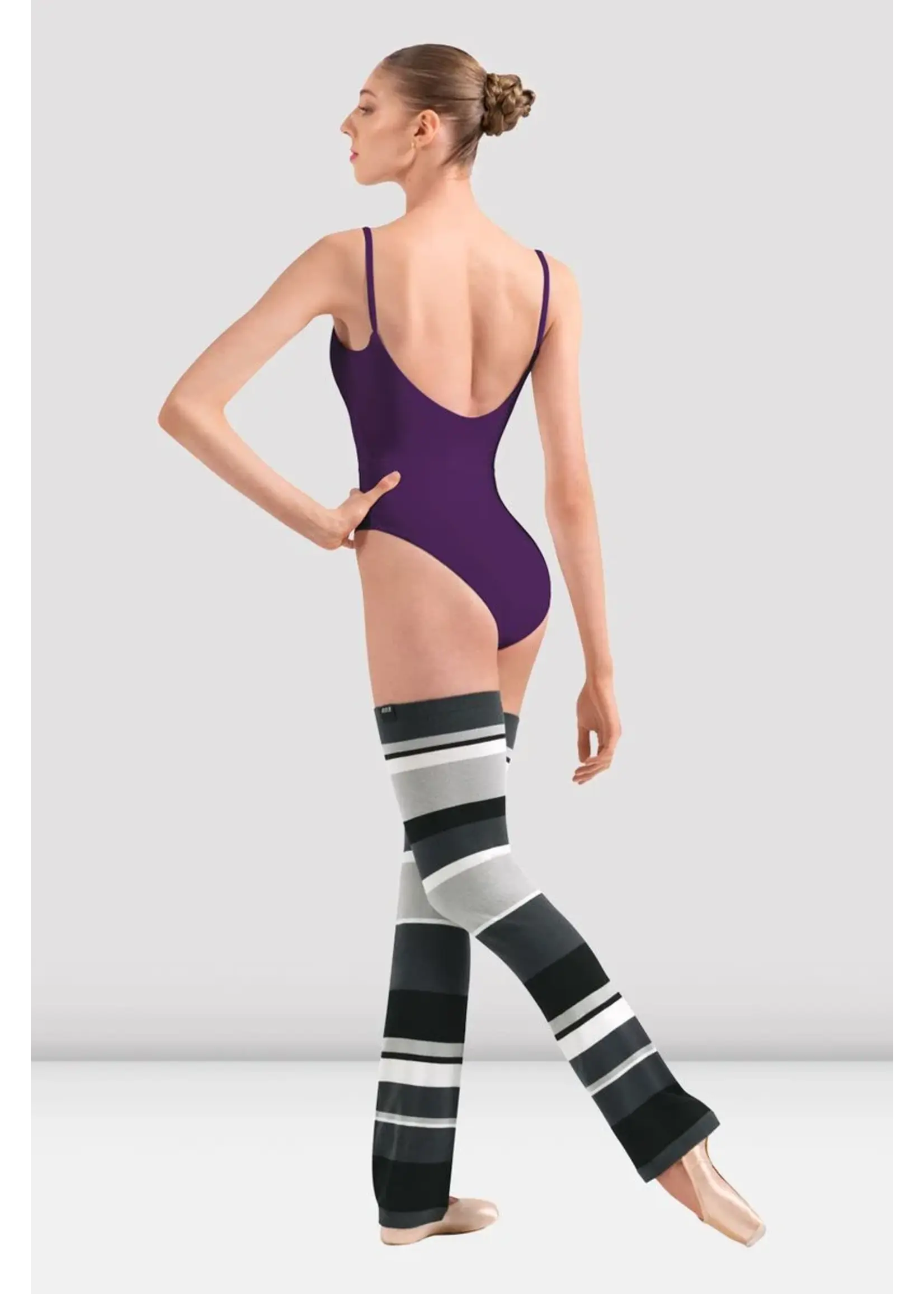 BLOCH & MIRELLA W11007 STRIPED LONG FLARED LEG WARMER