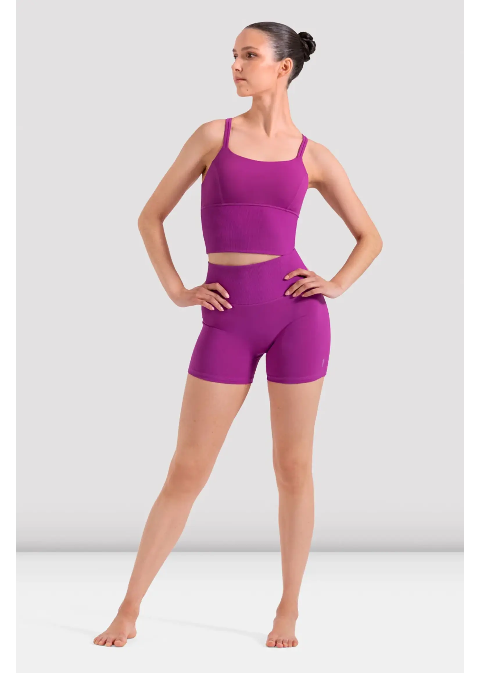 BLOCH & MIRELLA R90013 ELIZABETH RIB WAISTBAND SHORTS