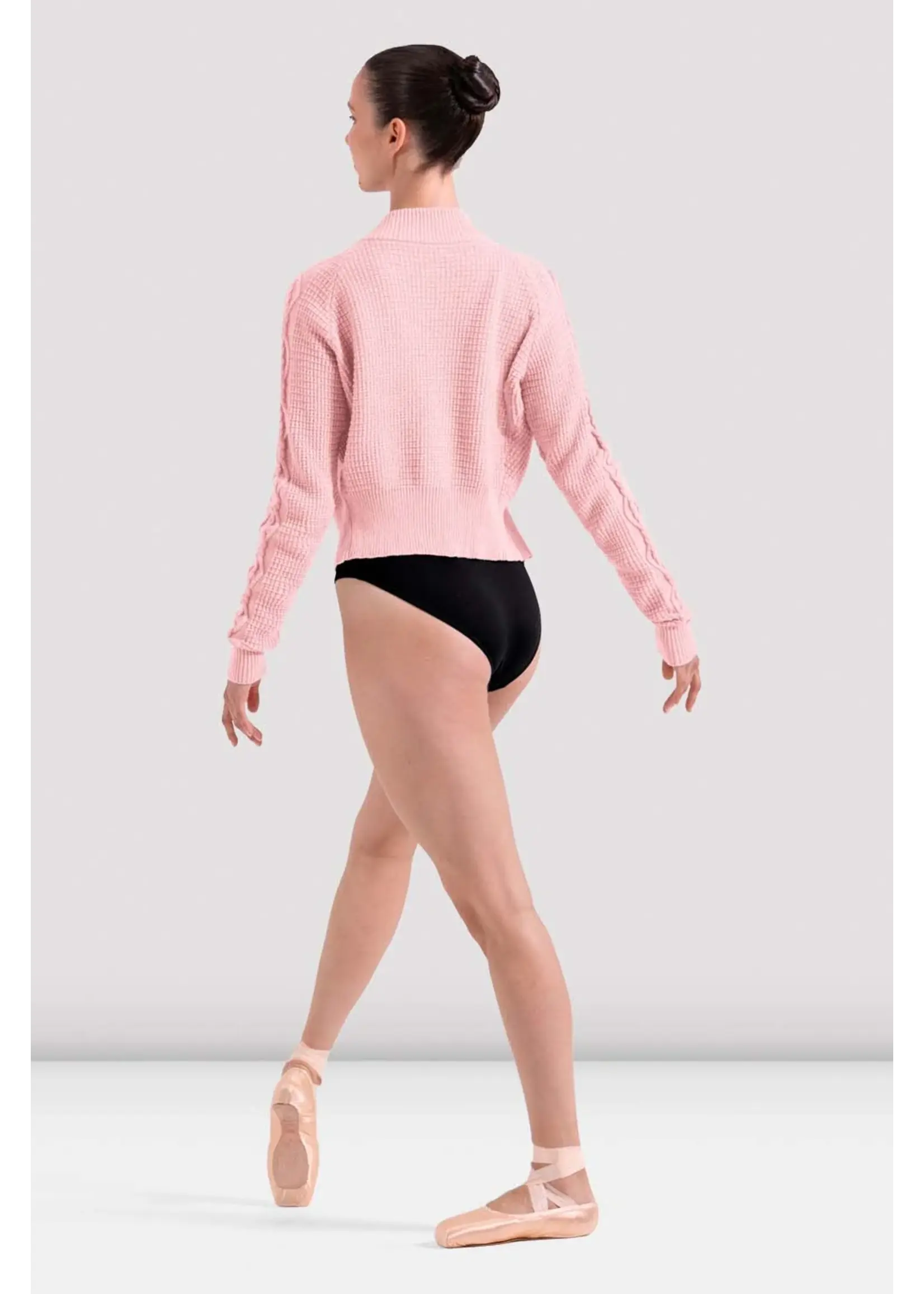 BLOCH & MIRELLA J13004 EMILIA ZIPPER FRONT CABLE KNIT JACKET