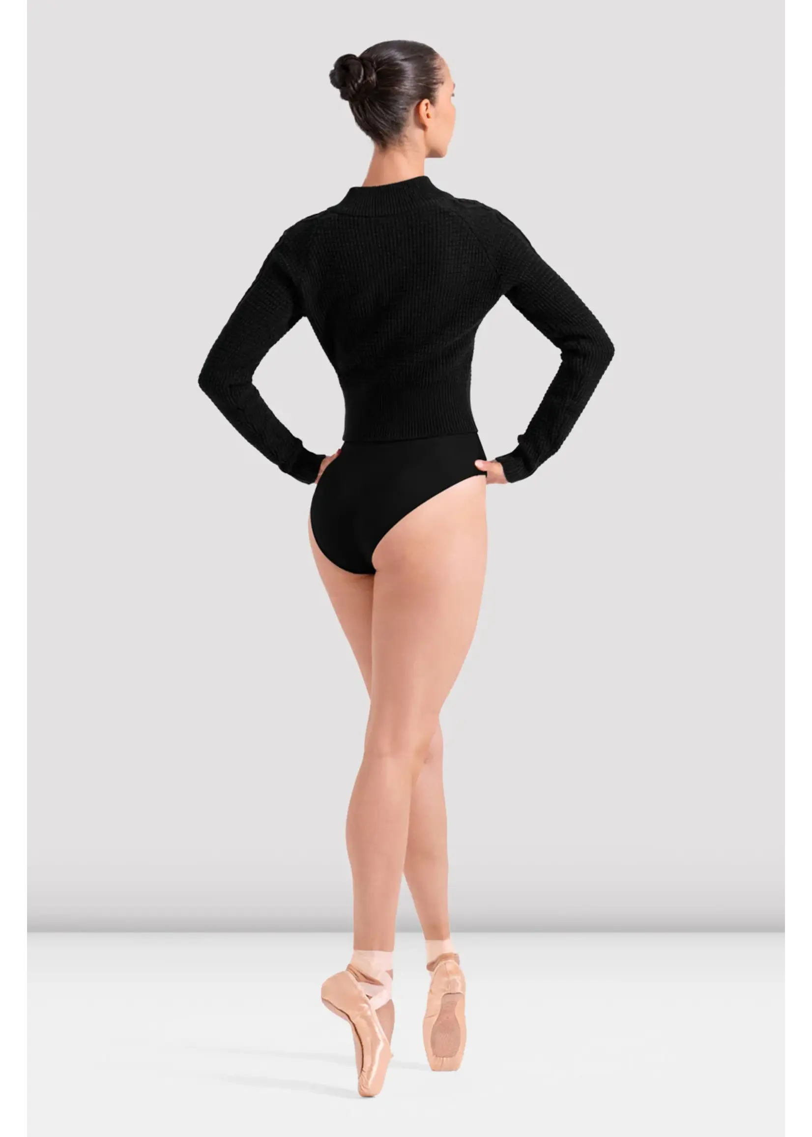 BLOCH & MIRELLA J13004 EMILIA ZIPPER FRONT CABLE KNIT JACKET