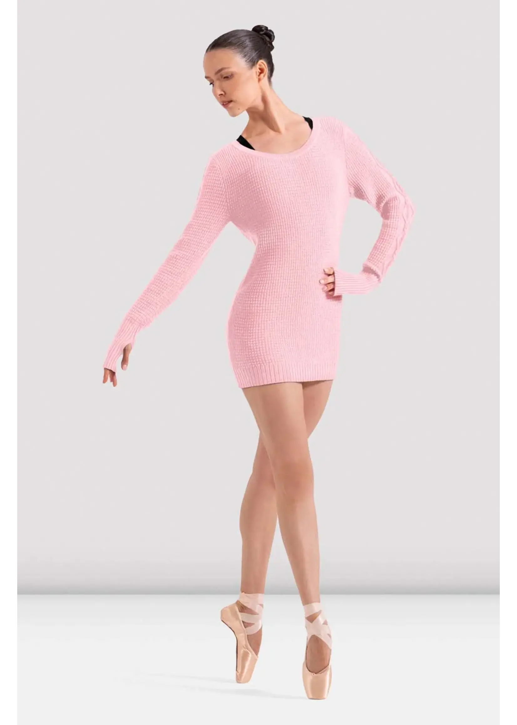 BLOCH & MIRELLA Z30041 STELLA OPEN BACK DETAIL CABLE KNIT SWEATER