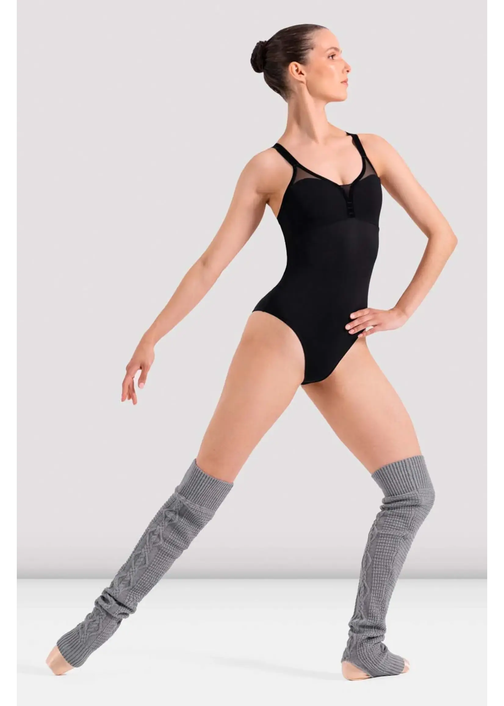 BLOCH & MIRELLA W11008 VICTORIA CABLE KNIT STIRRUP LEG WARMERS
