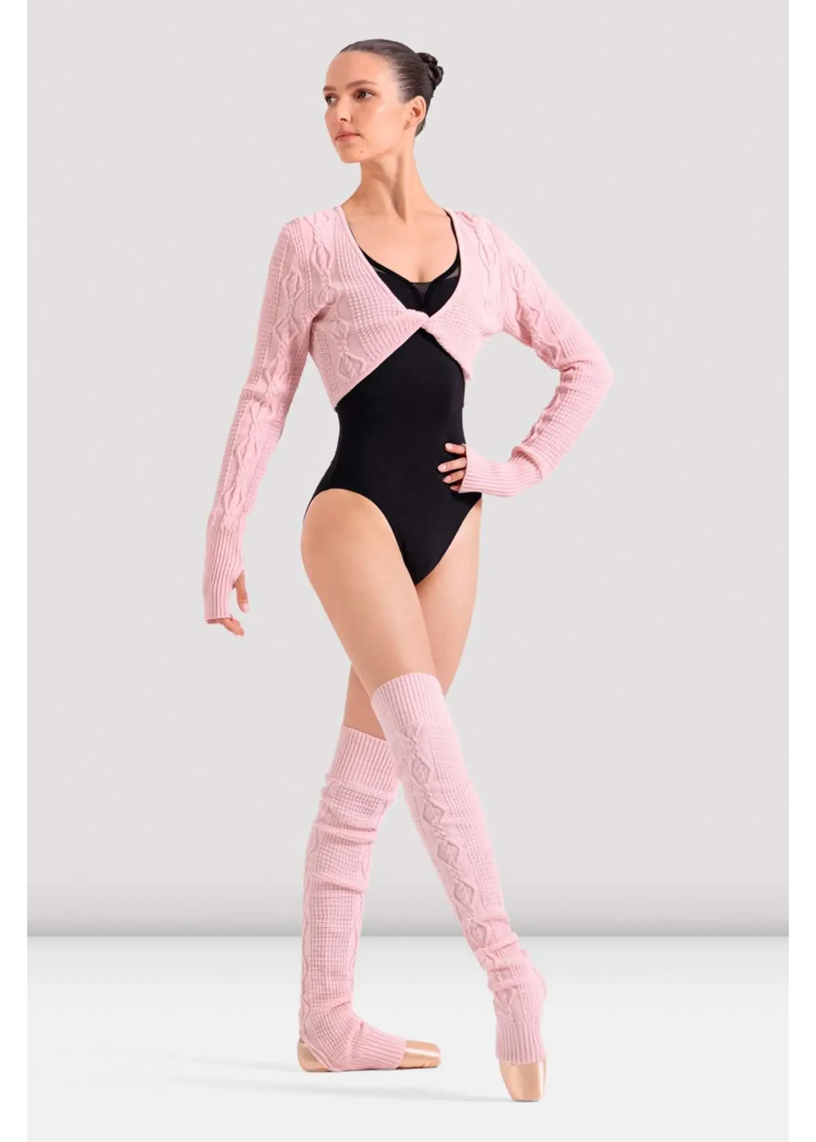 BLOCH & MIRELLA W11008 VICTORIA CABLE KNIT STIRRUP LEG WARMERS