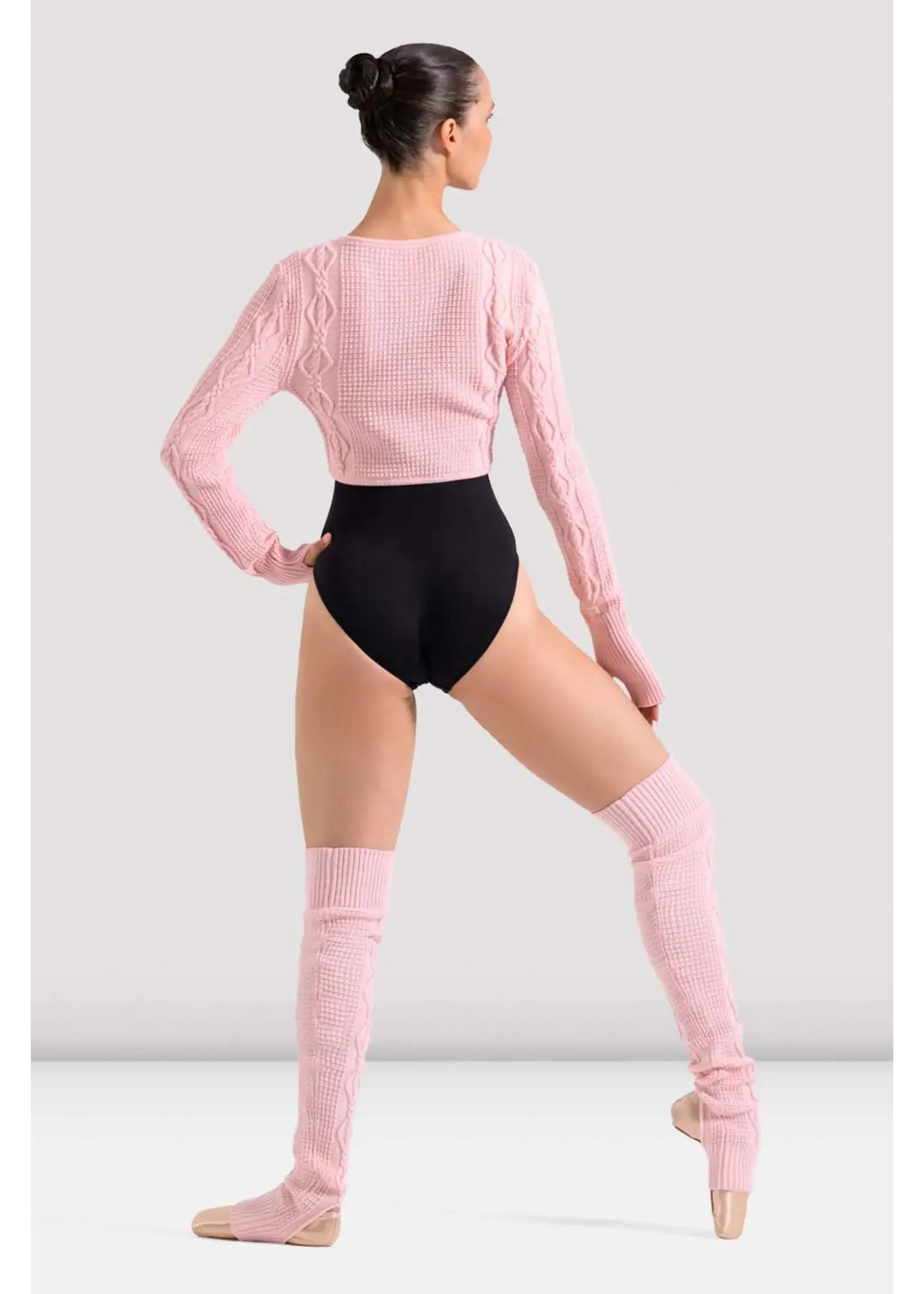 BLOCH & MIRELLA W11008 VICTORIA CABLE KNIT STIRRUP LEG WARMERS