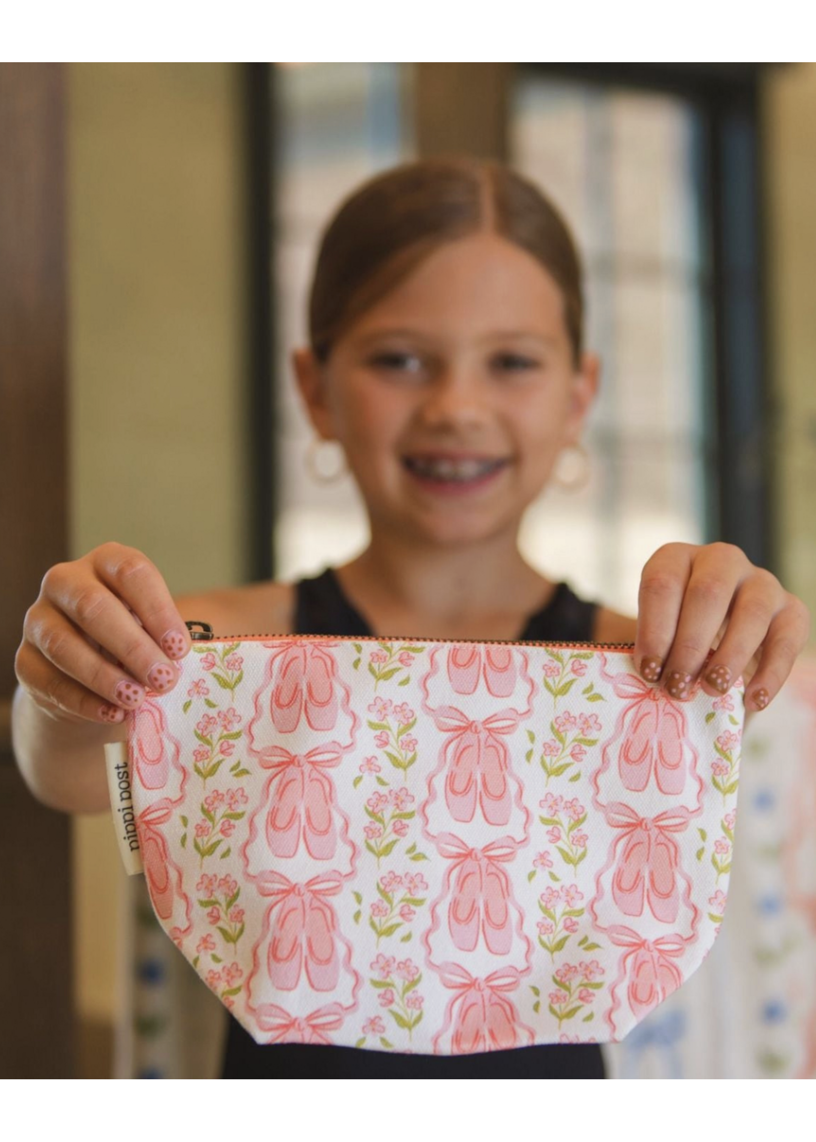 PIPPI POST BALLET SLIPPERS COSMETIC MAKE UP POUCH