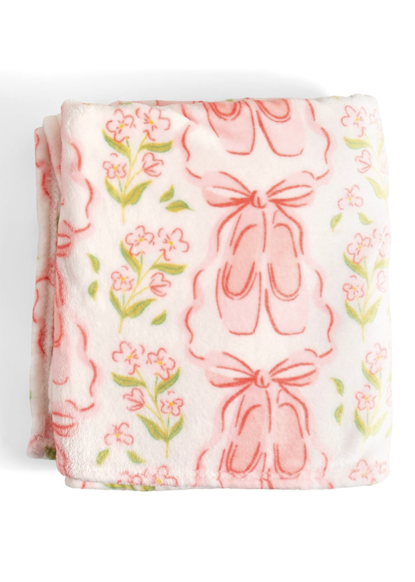 PIPPI POST BALLET SLIPPERS FLEECE THROW BLANKET