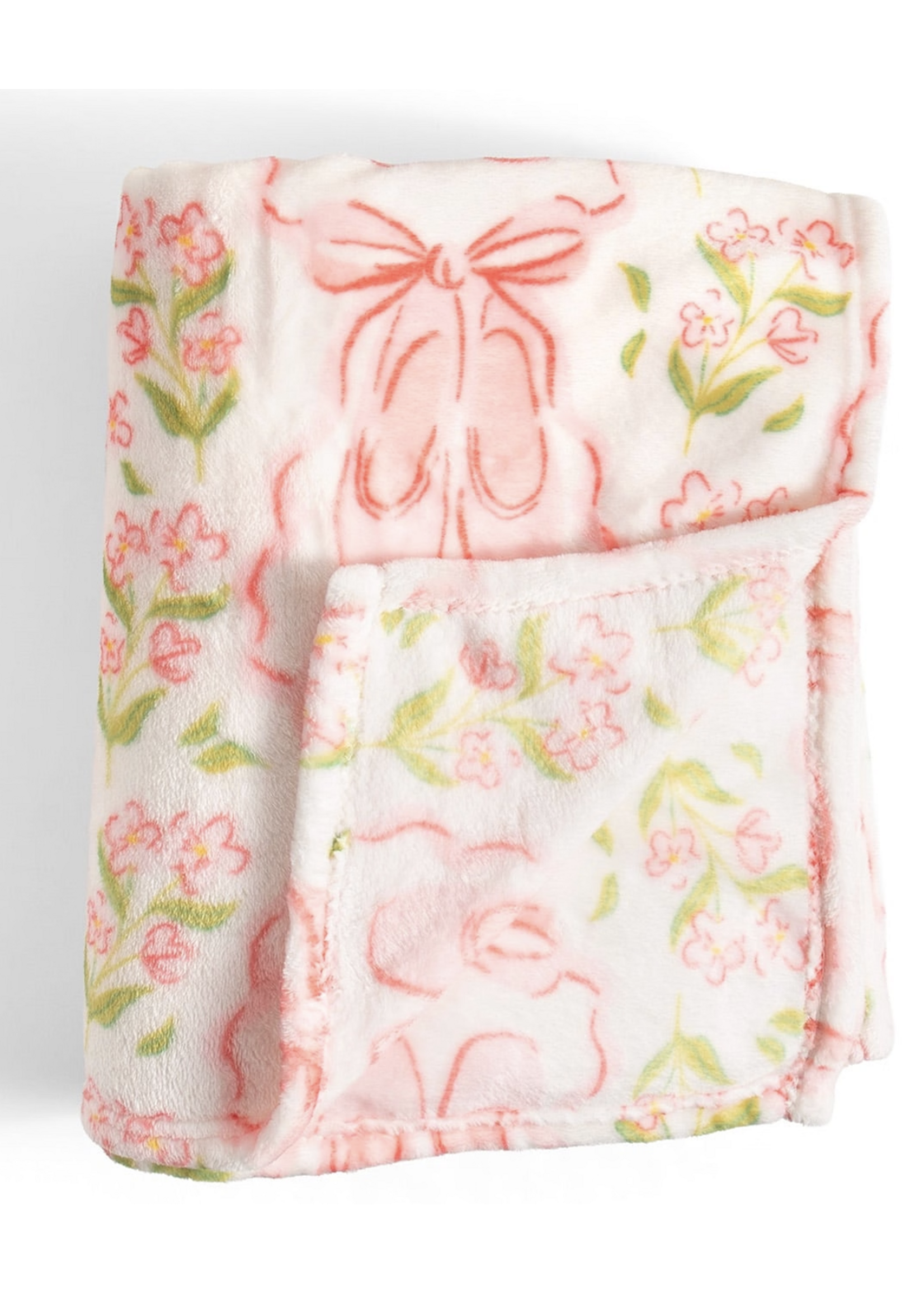 PIPPI POST BALLET SLIPPERS FLEECE THROW BLANKET