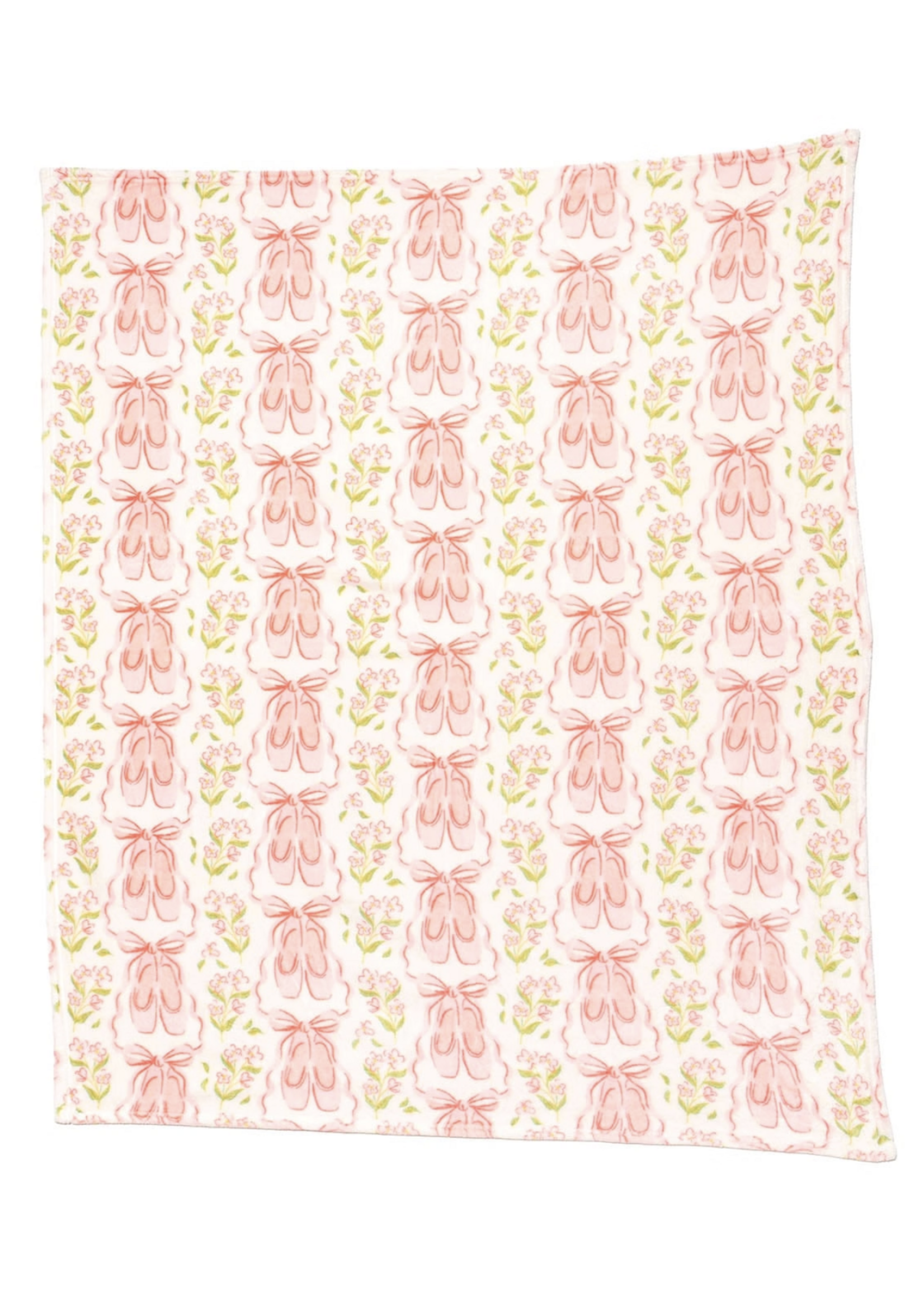 PIPPI POST BALLET SLIPPERS FLEECE THROW BLANKET