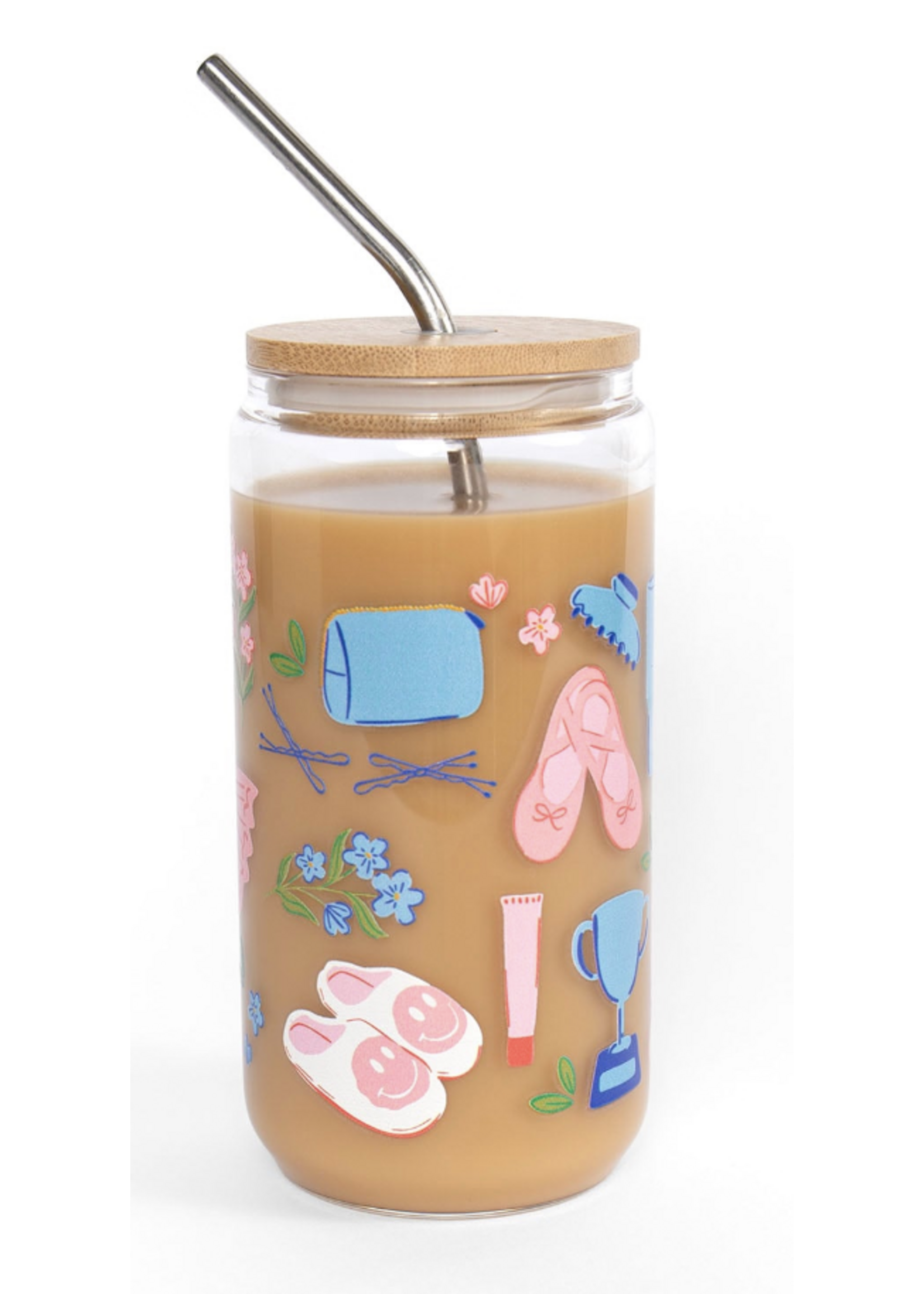 PIPPI POST DANCE IS LIFE ESSENTIALS GLASS CUP WITH BAMBOO LID