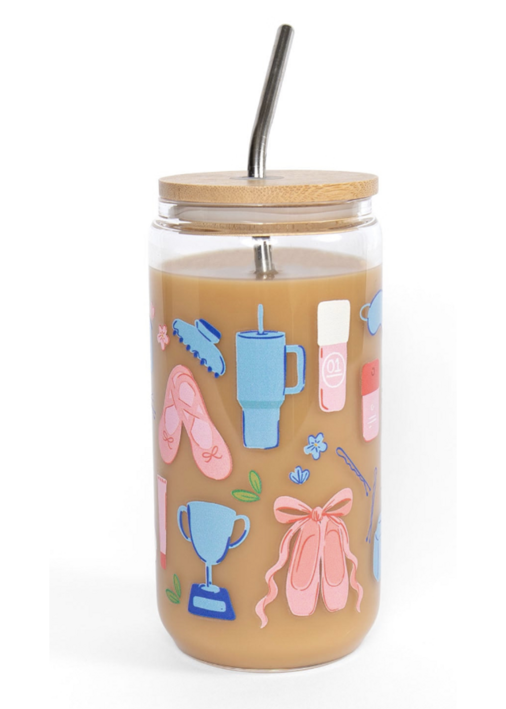 PIPPI POST DANCE IS LIFE ESSENTIALS GLASS CUP WITH BAMBOO LID