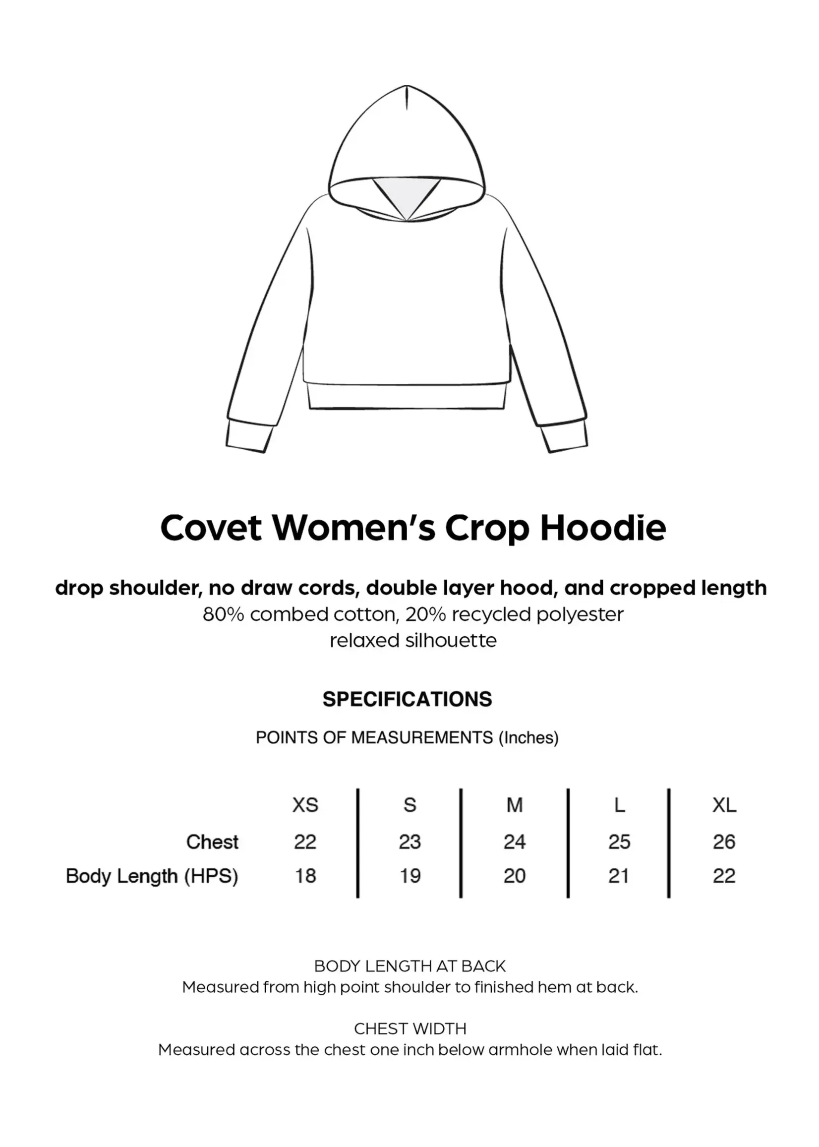 COVET DANCE POINTE YOUR MISTLETOES CROPPED HOODIE SWEATSHIRT