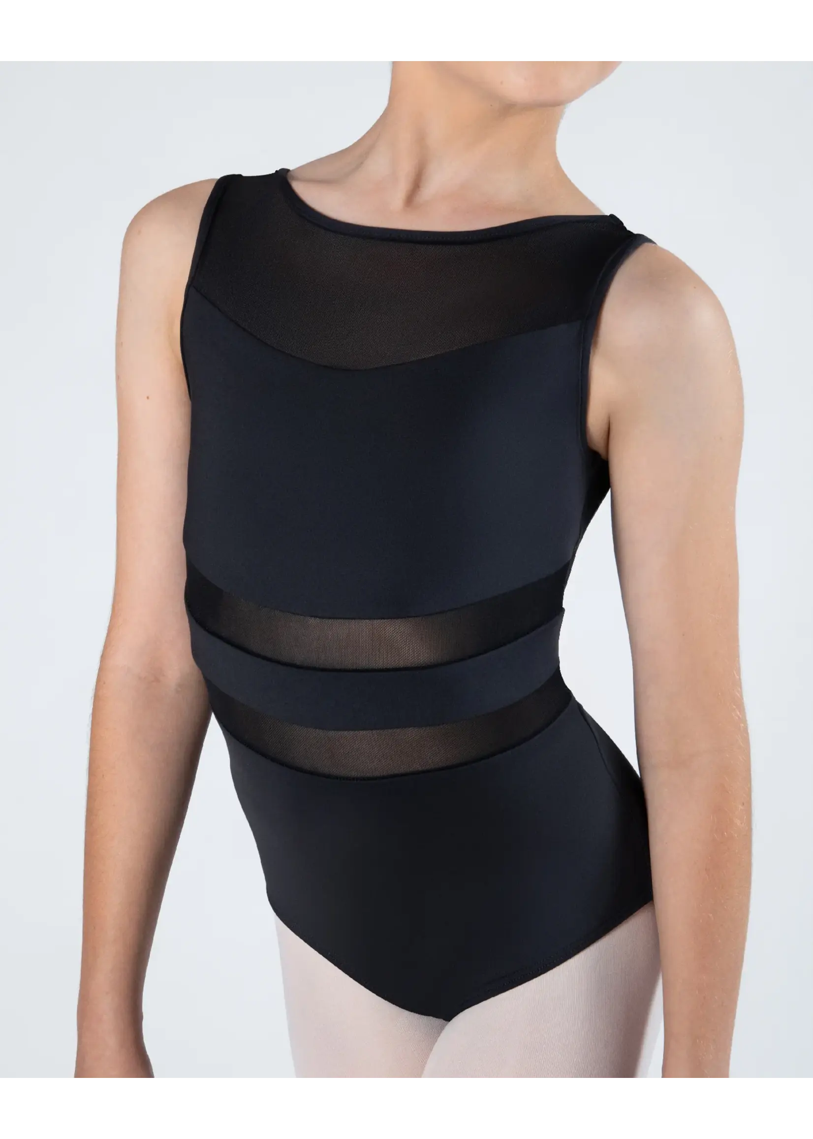 ENERGETIKS CL122 CHILDRENS LEXI MESH WAIST STRIPE LEOTARD