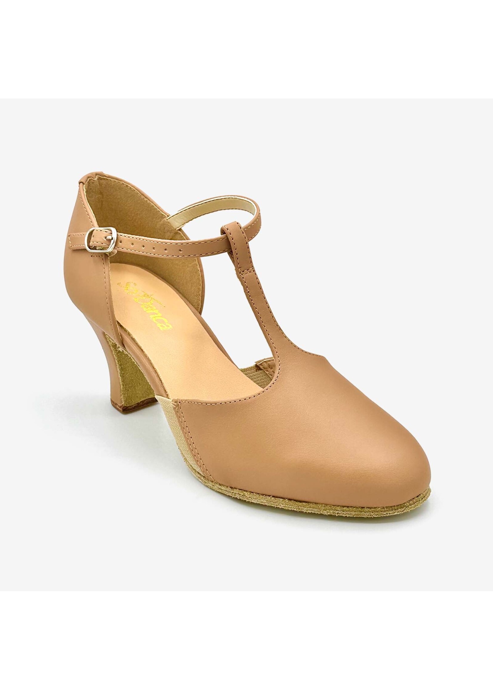 SO DANCA CH57 CONNIE T STRAP SUEDE SOLE CHARACTER SHOE