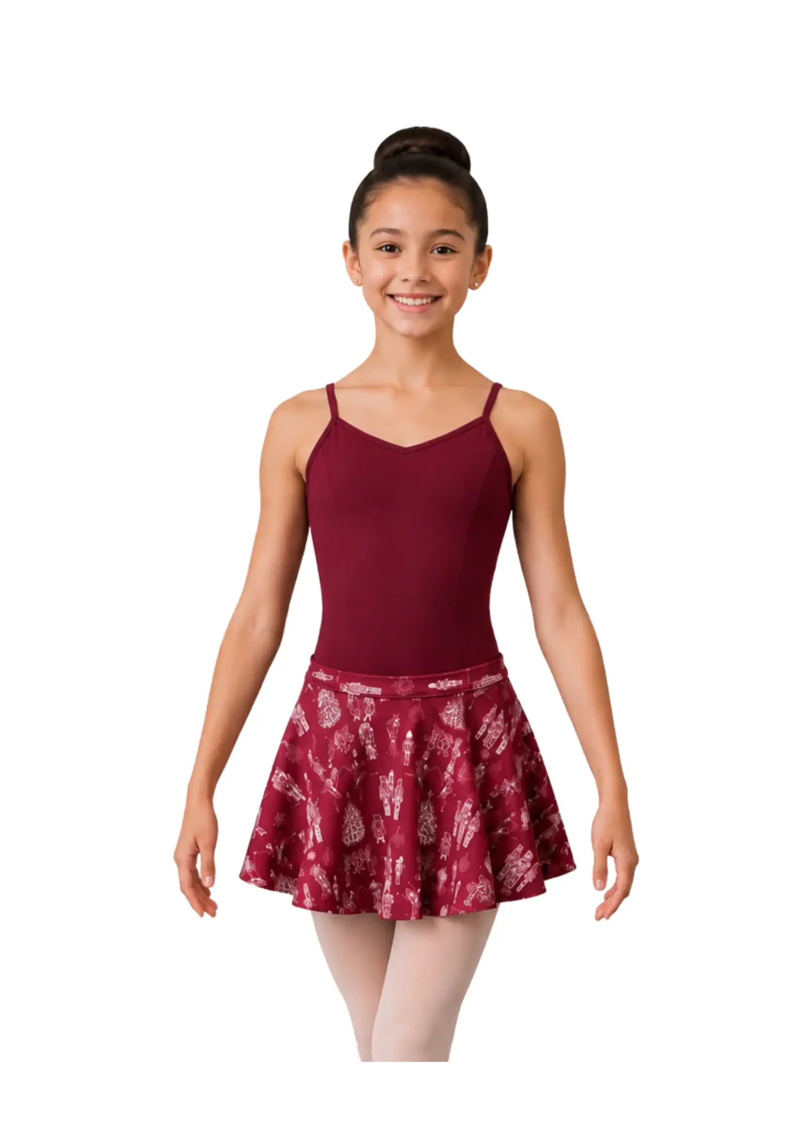 DANSHUZ 26410 NUTCRACKER PRINTED PULL ON SKIRT