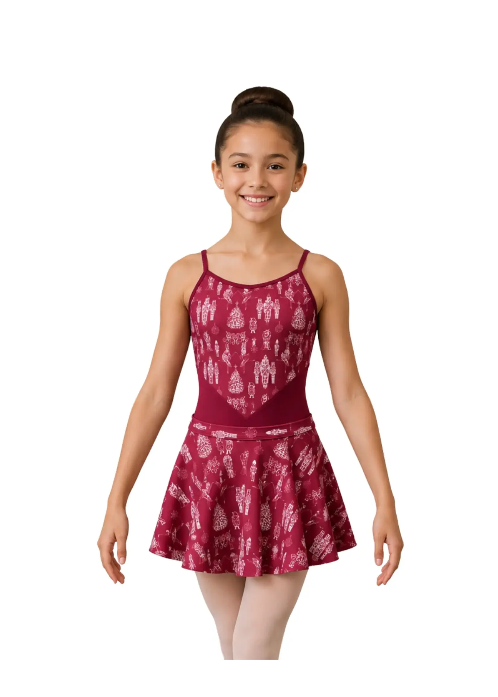DANSHUZ 26410 NUTCRACKER PRINTED PULL ON SKIRT