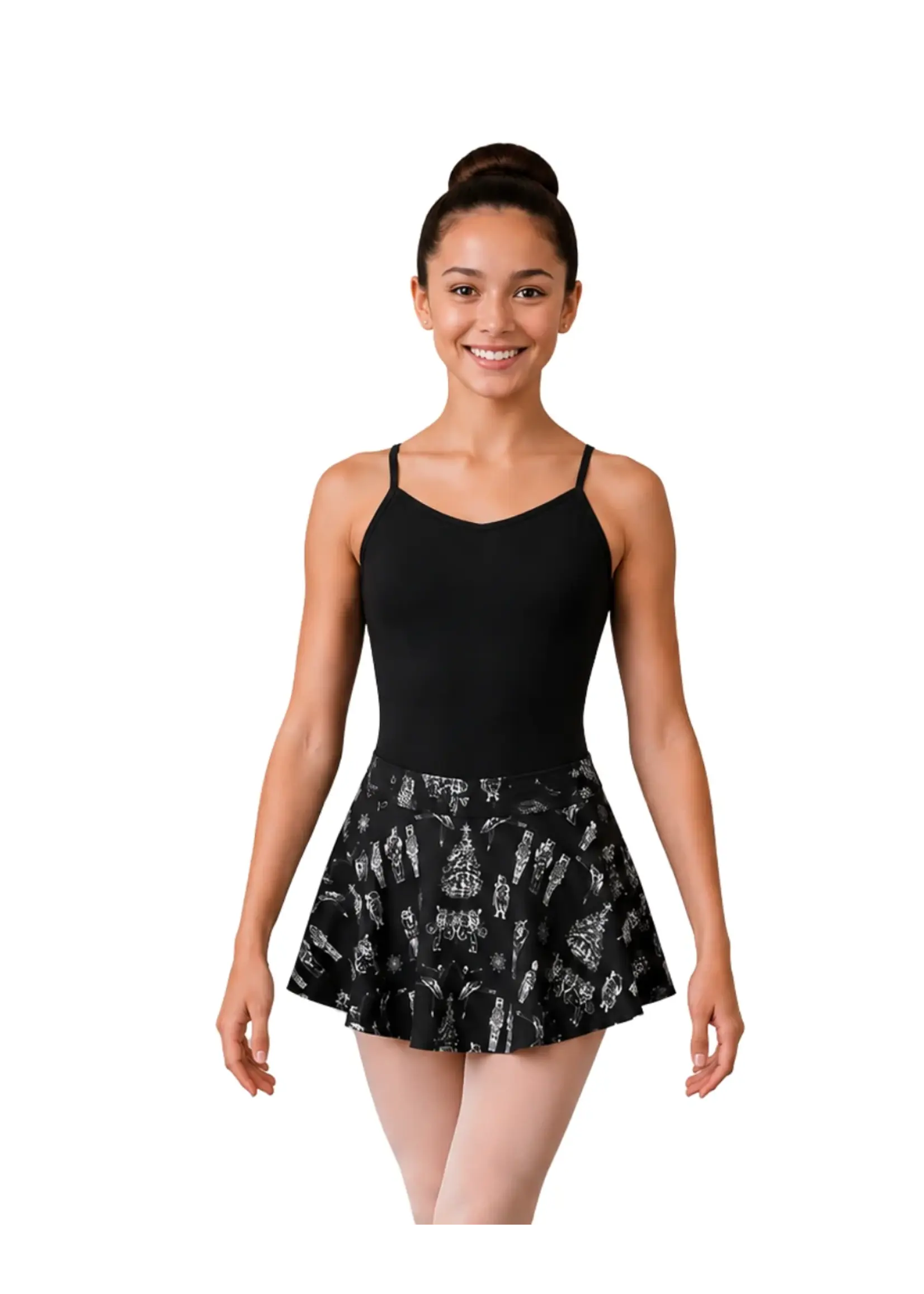 DANSHUZ 26410 NUTCRACKER PRINTED PULL ON SKIRT