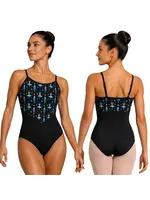 DANSHUZ 26132 NUTCRACKER PRINTED BODICE CAMISOLE LEOTARD