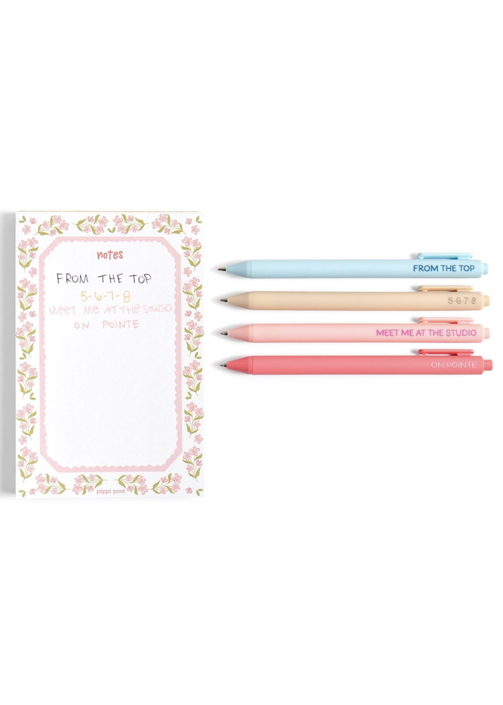 PIPPI POST DANCE LOVER PEN SET OF 4 PENS WITH DANCE SAYINGS