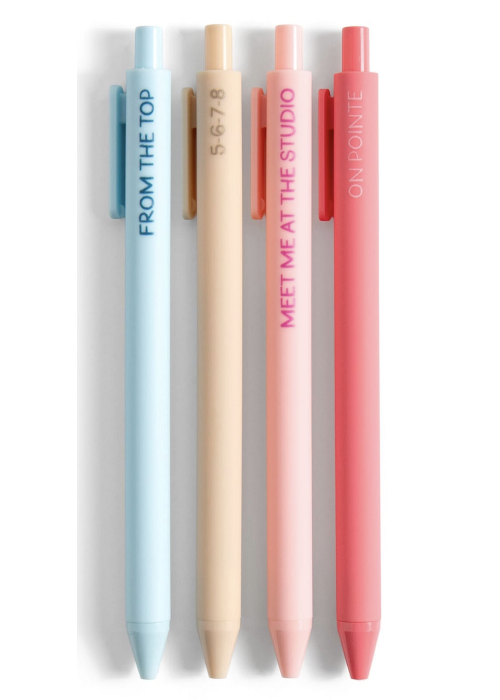 PIPPI POST DANCE LOVER PEN SET OF 4 PENS WITH DANCE SAYINGS