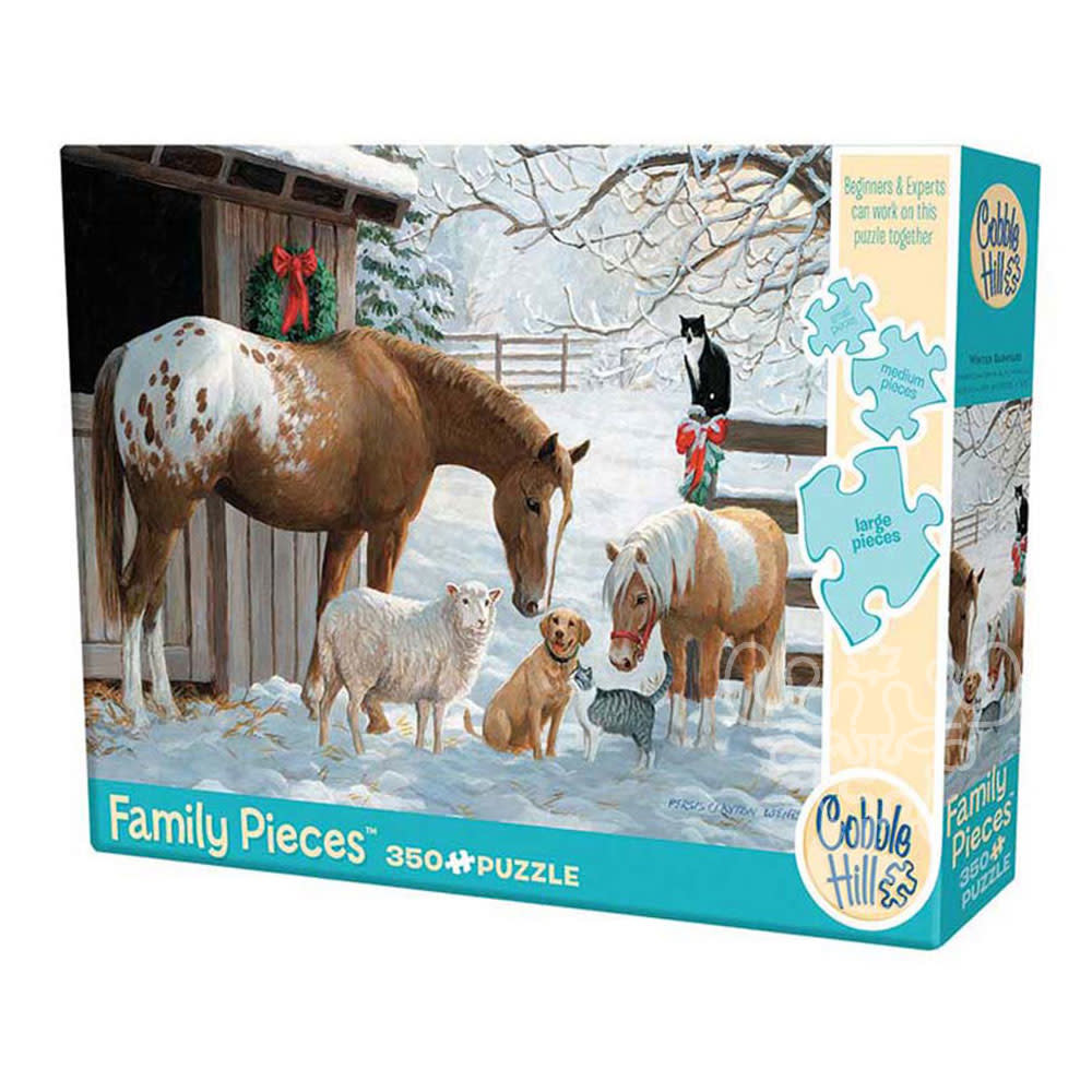 Cobble Hill Winter Barnyard Family Puzzle 350pcs Puzzles Canada