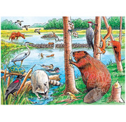 Cobble Hill Puzzles Cobble Hill The Beaver Pond Tray Puzzle 35pcs