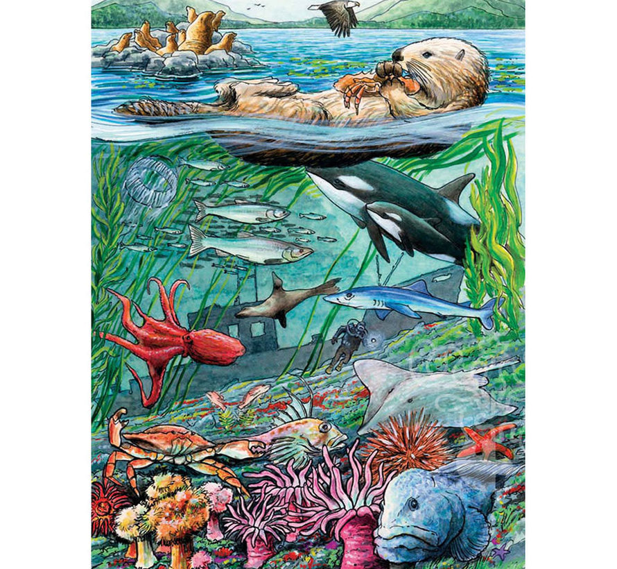 Cobble Hill Life on the Pacific Ocean Tray Puzzle 35pcs