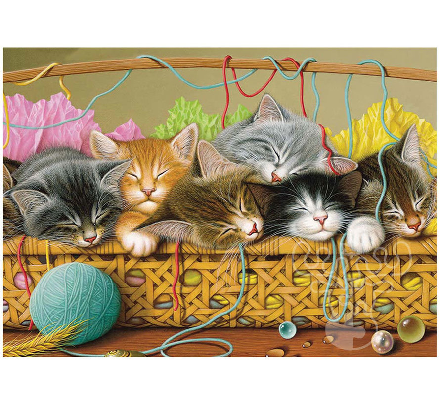 Cobble Hill Kittens in Basket Tray Puzzle 35pcs