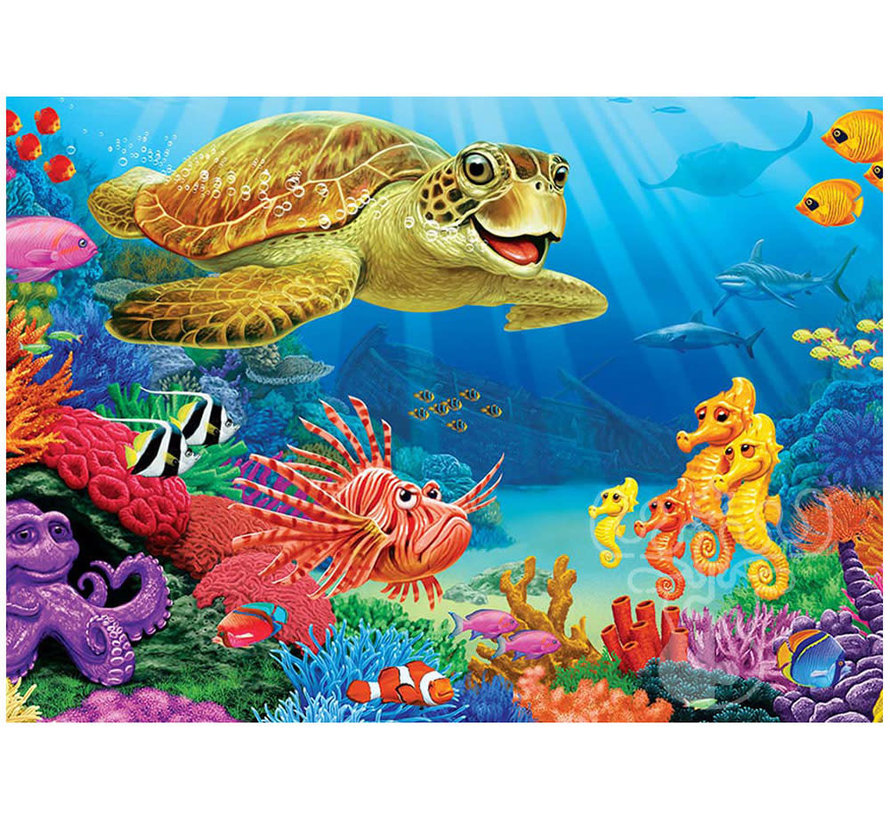 Cobble Hill Undersea Turtle Tray Puzzle 35pcs