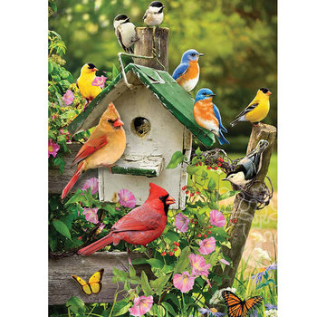 Cobble Hill Puzzles Cobble Hill Singing Around the Birdhouse Tray Puzzle 35pcs