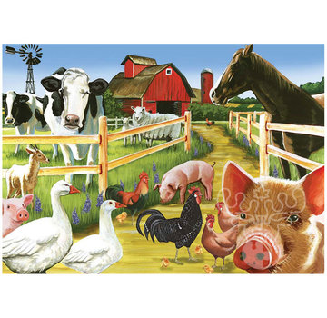 Cobble Hill Puzzles Cobble Hill Farmyard Welcome Tray Puzzle 35pcs