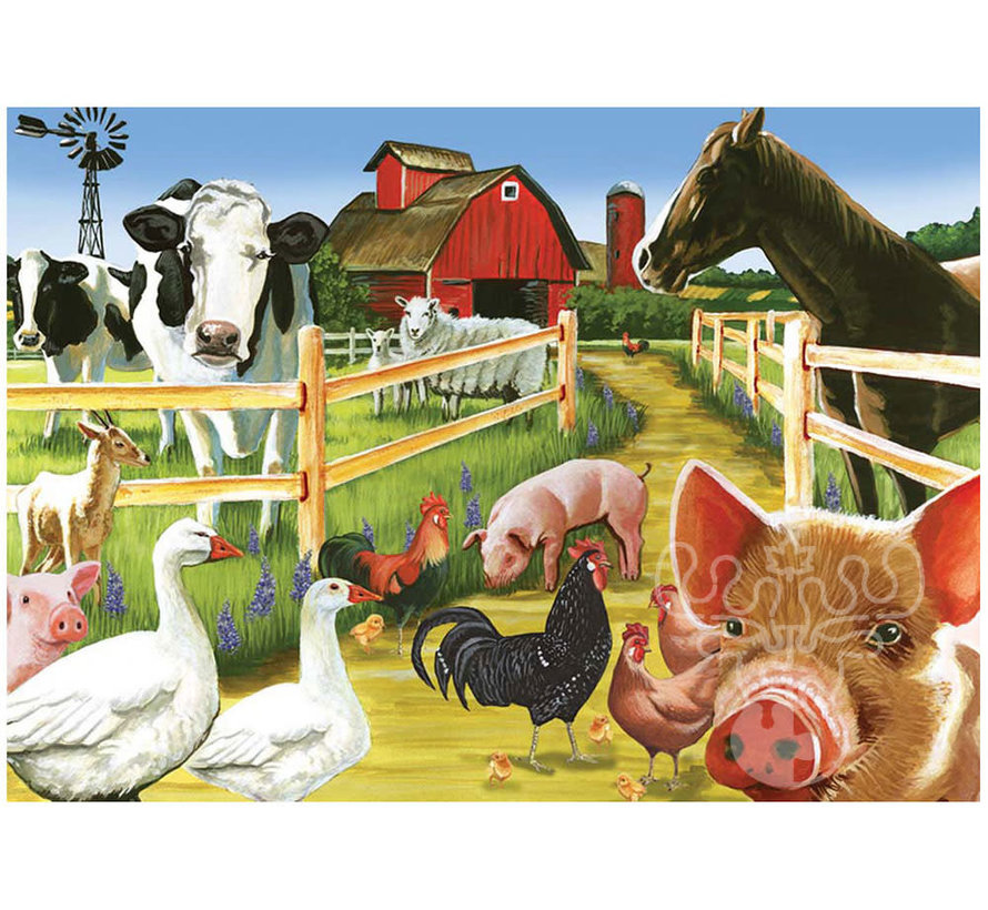 Cobble Hill Farmyard Welcome Tray Puzzle 35pcs