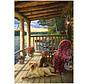 Cobble Hill Lake Cabin Labrador Tray Puzzle 35pcs