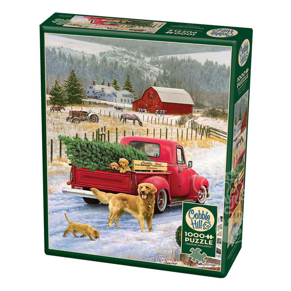 cobble hill christmas on the farm jigsaw puzzle