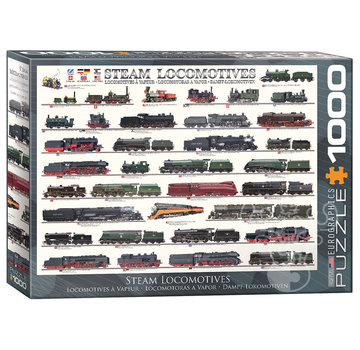 Eurographics Eurographics Transportation: Steam Locomotives Puzzle 1000pcs RETIRED