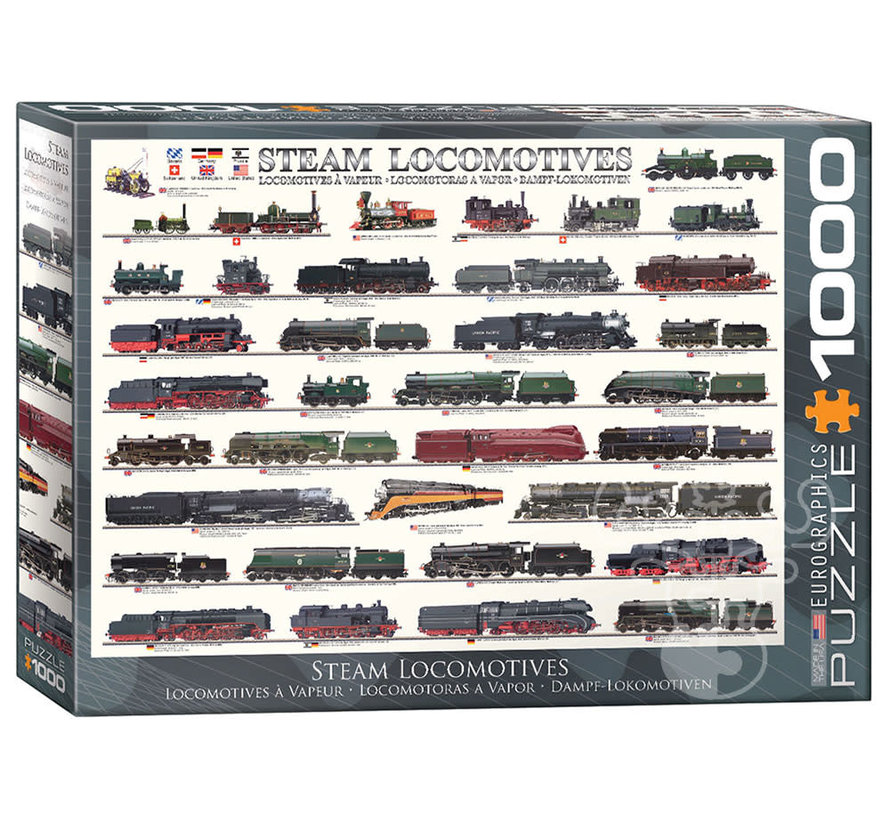 Eurographics Transportation: Steam Locomotives Puzzle 1000pcs RETIRED