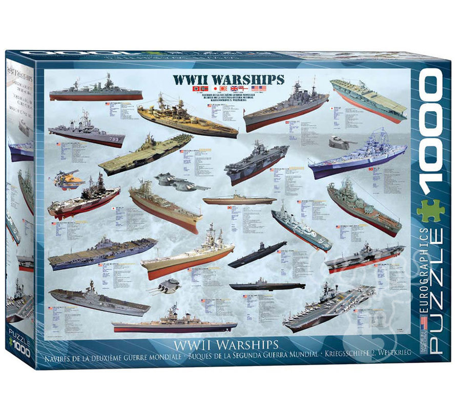 Eurographics Transportation: WWII Warships Puzzle 1000pcs