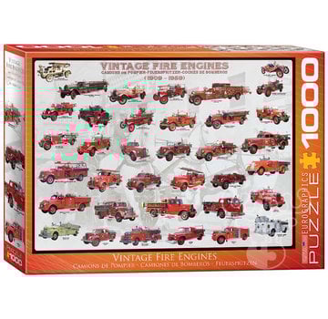 Eurographics Eurographics Transportation: Vintage Fire Engines Puzzle 1000pcs