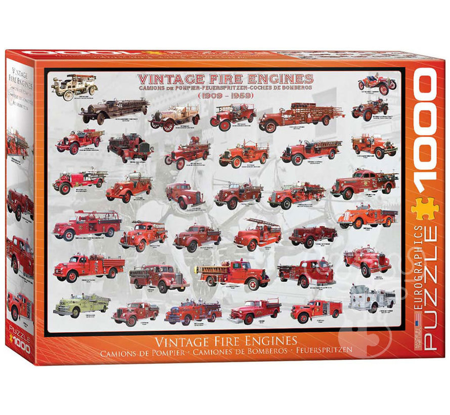 Eurographics Transportation: Vintage Fire Engines Puzzle 1000pcs