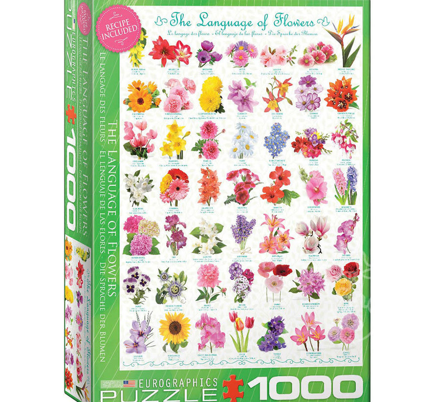 Eurographics Chart: The Language of Flowers Puzzle 1000pcs