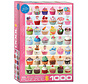 Eurographics Food: Cupcake Celebration - Sweet Collection Puzzle 1000pcs