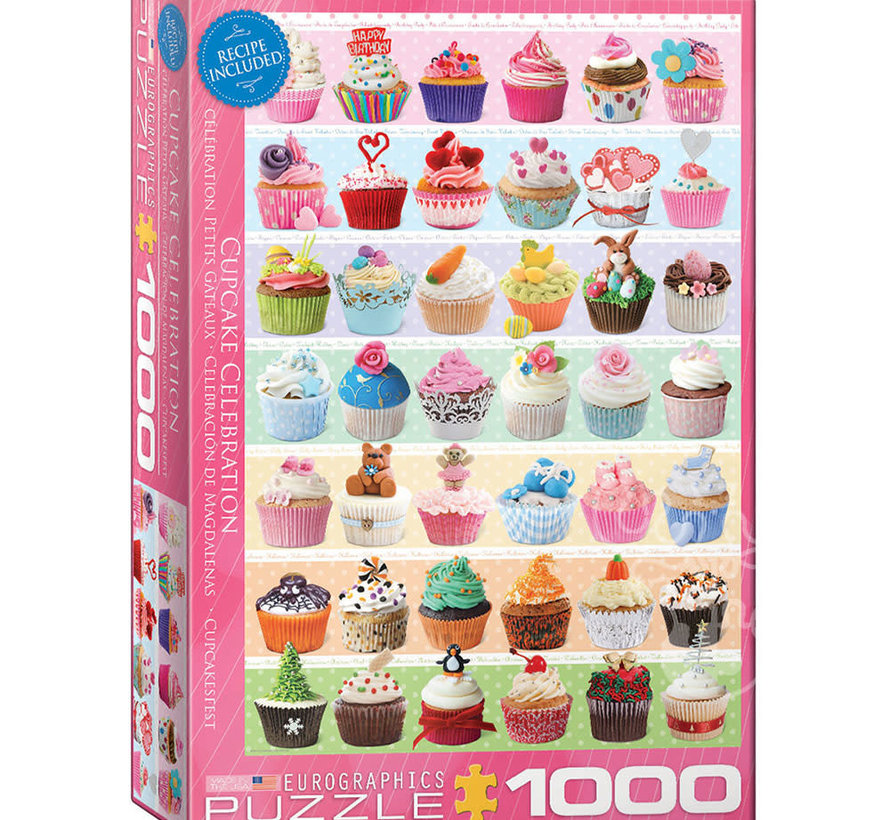 Eurographics Food: Cupcake Celebration - Sweet Collection Puzzle 1000pcs