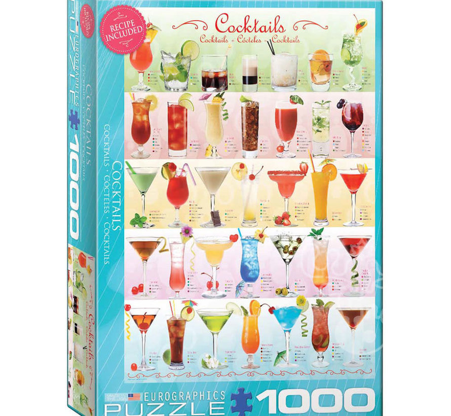 Eurographics Food: Cocktails Puzzle 1000pcs