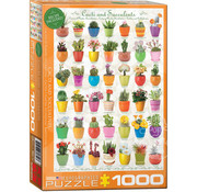 Eurographics Eurographics Chart: Cacti & Succulents Puzzle 1000pcs