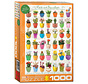 Eurographics Chart: Cacti & Succulents Puzzle 1000pcs