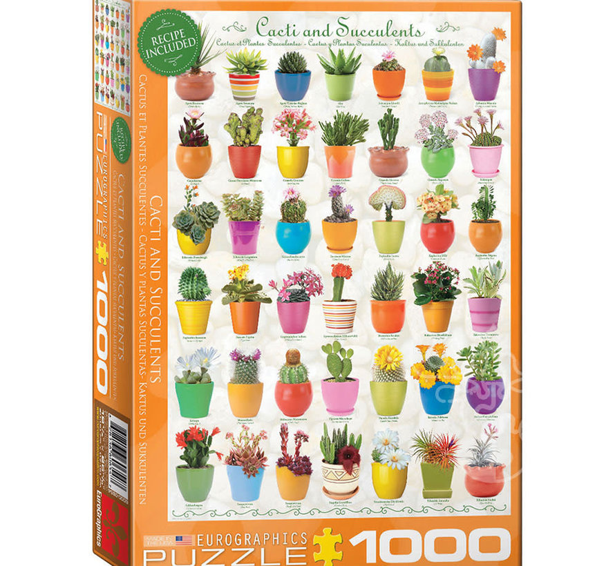 Eurographics Chart: Cacti & Succulents Puzzle 1000pcs