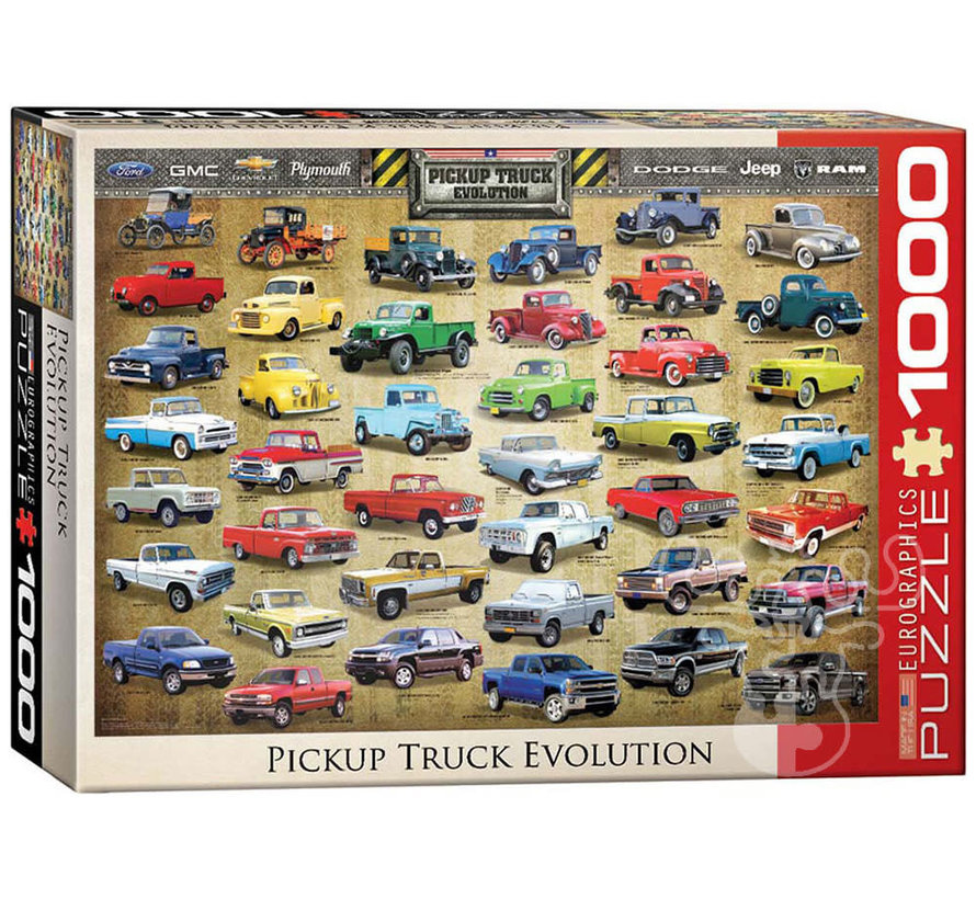 Eurographics Pickup Truck Evolution Puzzle 1000pcs