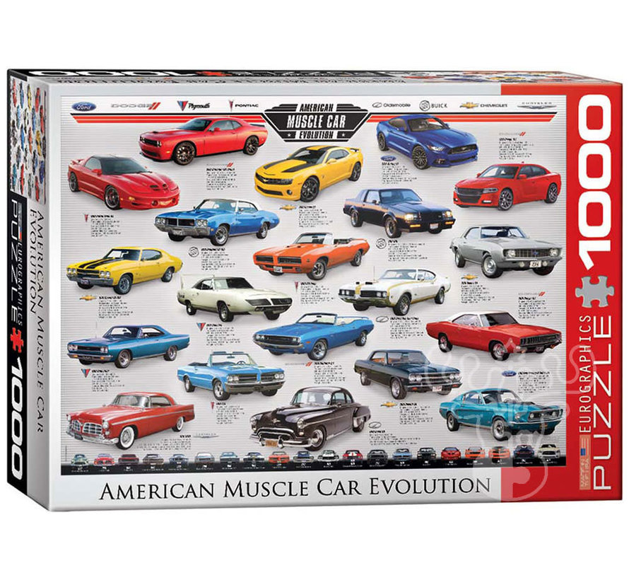 Eurographics Automotive: American Muscle Car Evolution Puzzle 1000pcs